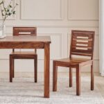 Sheesham Wood 4-Seater Dining Set with Chairs - Brown - Image 6