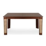 Sheesham Wood 6 Seater Dining Table Set With 6 Cane Backrest Solid Wood Chair - Image 5