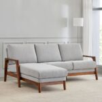 2-Seater Sofa with Left Lounge - Grey - Image 4