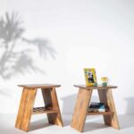 Solid Wood Bedside Table in Natural Finish - Image 2