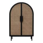 Teak Wood & Rattan Bar Cabinet - Image 4