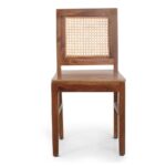 Sheesham Wood 6 Seater Dining Table Set With 6 Cane Backrest Solid Wood Chair - Image 2