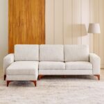 Fabric 3-Seater Sofa with Left Chaise - Beige