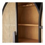 Teak Wood & Rattan Bar Cabinet - Image 5