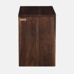 Sheesham Wood Bedside Table In Provincial Teak Finish With Drawer - Image 4