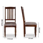 Sheesham Wood 4 Seater Dining Table Set With 4 Seater Cushioned Chairs - Image 3