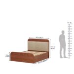 Queen Storage with Upholstery Solid Wood Bed - Image 5