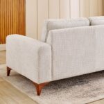 Fabric 3-Seater Sofa with Left Chaise - Beige - Image 2