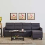 Fabric 3-Seater Right Corner Sofa with Chaise - Grey