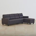 Fabric 3-Seater Right Corner Sofa with Chaise - Grey - Image 3