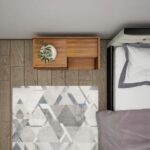 Wood Bed Side Table with open shelf - Image 2