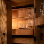 Solid Mango Wood Large Bar Cabinet with 3D Carvings – Natural Finish - Image 4