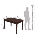 4-seater sheesham wood dining set with four chairs - Image 3