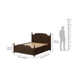 Queen Storage Teak Wood Bed - Dark Burma Teak - Image 6