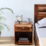 Sheesham Wood Bedside Table in Honey Colour