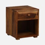 Sheesham Wood Bedside Table in Honey Colour - Image 5