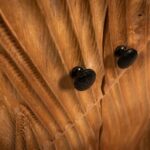 Solid Mango Wood Large Bar Cabinet with 3D Carvings – Natural Finish - Image 7