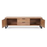 Modern TV Unit for Up to 55 Inches – Light Brown & Black - Image 3