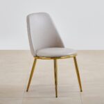 Marble Top 6-Seater Dining Set with Chairs - Beige - Image 5