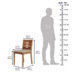 Sheesham Wood Dining Set (4 seater) (with Cushion-Omega Pearl)-Natural - Image 5