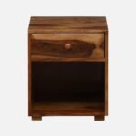Sheesham Wood Bedside Table in Honey Colour - Image 6