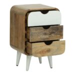 Wooden White Storage Bedside Table - Image 4