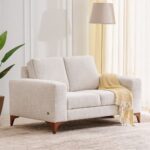 Fabric 2-Seater Sofa - Beige - Image 4