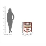 Sheesham 4 Seater Square Dining Set - Image 5