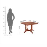 Sheesham 4 Seater Square Dining Set - Image 6