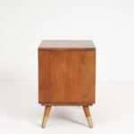 Rattan Cane Two Drawer Bedside Table - Brown Finish - Image 2