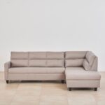 Fabric 3-Seater Right Corner Sofa with Chaise - Beige