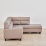 Fabric 3-Seater Right Corner Sofa with Chaise - Beige - Image 4