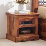 Sheesham Wood Bedside Table - Brown