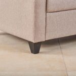 Fabric 3-Seater Right Corner Sofa with Chaise - Beige - Image 6