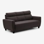 Fabric 3-Seater Sofa - Brown - Image 5
