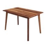 Sheesham Wood Dining Set (4 seater) (with Cushion-Omega Pearl)-Natural - Image 7