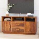 Solid Teak Wood TV Unit