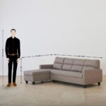 Fabric 3-Seater Left Corner Sofa with Chaise - Beige - Image 4