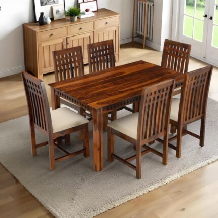 Sheesham Wood 6 Seater Dining Set