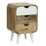 Wooden White Storage Bedside Table - Image 2
