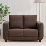 Fabric 2-Seater Sofa - Brown