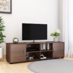 Solid Wood TV Media Stand with Drawers