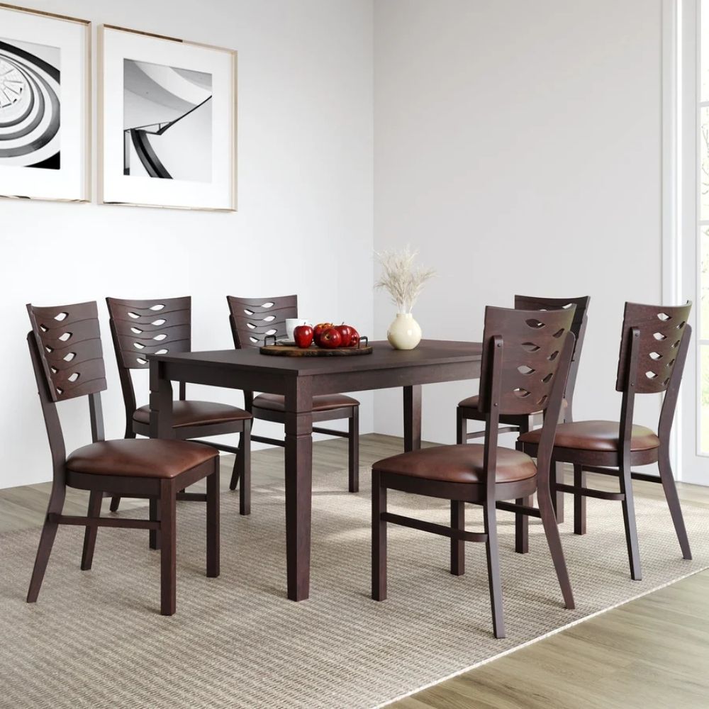16 6 Seater Dining Set (Erin Brown) - Image 1