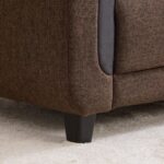 Fabric 2-Seater Sofa - Brown - Image 5