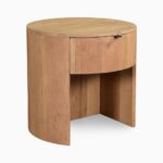 Modern Round Bedside Table - Image 3