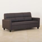 Fabric 3-Seater Sofa - Brown - Image 4
