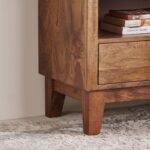 Solid Ash Wood & Rattan TV Unit - Image 5