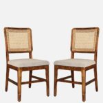 Solid Wood Dining Chair (Set of 2) in Walnut Colour - Image 3