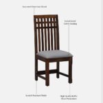 Sheesham Wood Dining Chairs in Teak Finish - Image 5