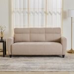 Fabric 3-Seater Sofa - Beige